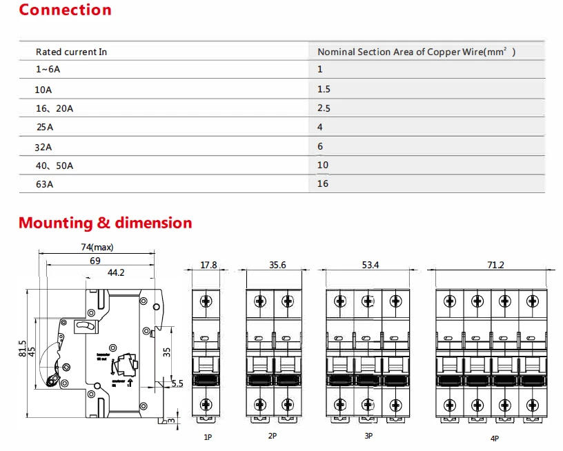 Description Picture 5 of itemGEYA GYM9H 1P 10KA Breaking Capacity MCB Din Rail 230V 400V Mini Circuit Breaker 6A-63A AC Type Factory Direct Manufacturer