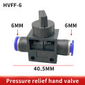 HVFF Pneumatic Fittings Hand Valve 4mm-12mm Connector Quick Push For Hose Tube Limiting Speed Control