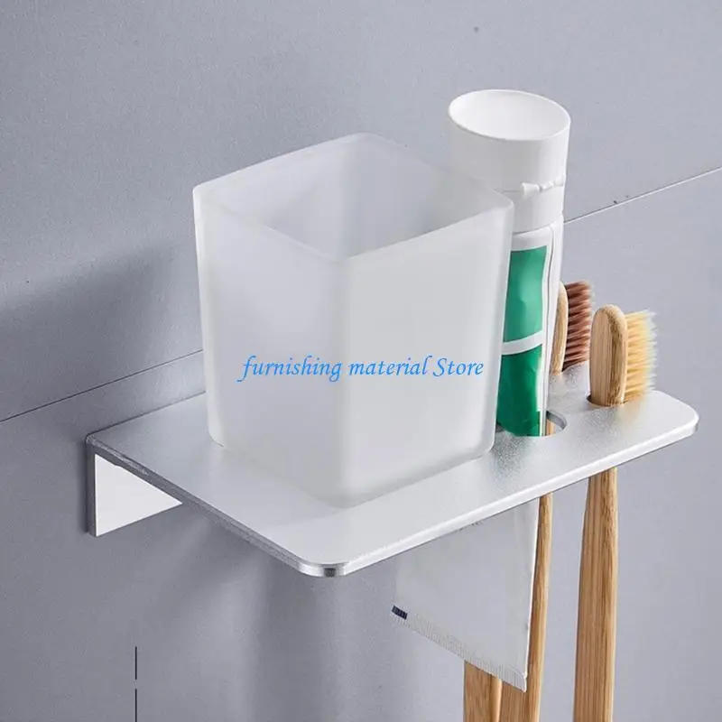 Description Picture 4 of itemY5GD Bathroom Toothbrush Holder Single/Double Mouthwash Cup Holder Toothpaste Rack