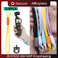 1/5PCS Anti-lost Wrist Lanyard Hand Strap Lanyard w/ 1/4 Inch Screw Lanyard Rope for DJI OSMO Pocket 3 Handheld Gimbal Stabilize