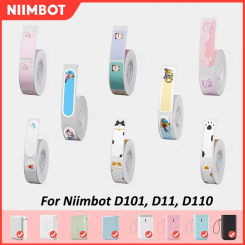 Niimbot D110 Color Cartoon Smart Portable Label D101 Printer Thermal Labels Waterproof D11 Maker Fast Printing Home Use Office