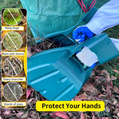 Lightweight Portable Leaf Hand Rakes Gather Leaves Grabber Leaf Collector Scoops Rubbish Pick Up Leaf Grabs for Garden Cleaning