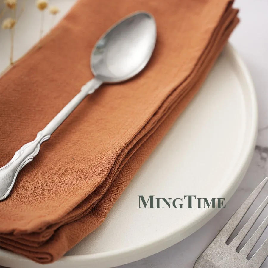 Description Picture 6 of itemNapkin 40X40CM Plain Washed Cotton Timeless Classic Tea Towel Dining Place Mats for Home Kitchen Dinner Wedding Settings Decor