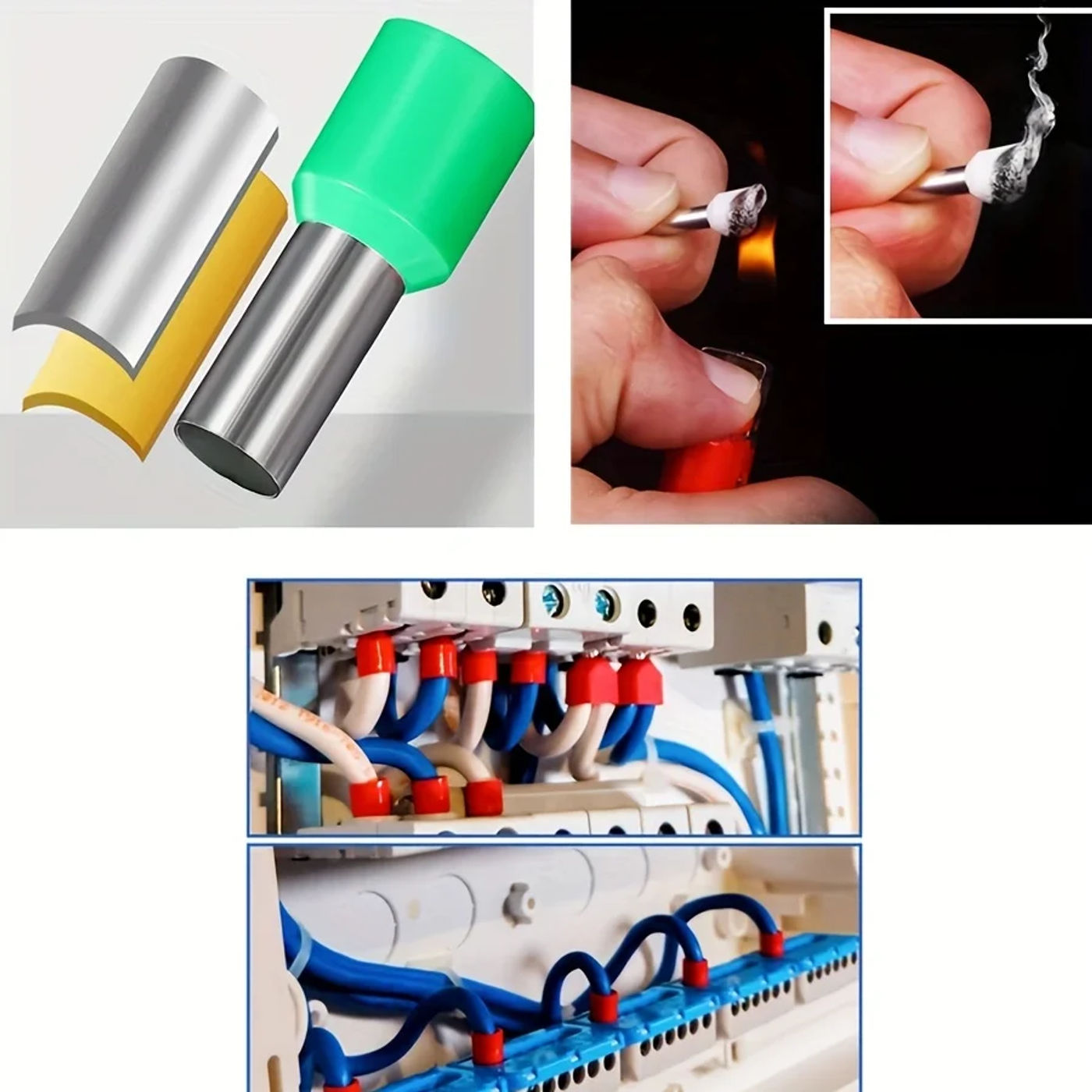 Description Picture 5 of item100PCS Electrical Tube Terminals Suit VE Tubular Block Cord End Connectors Cable Wire Connector