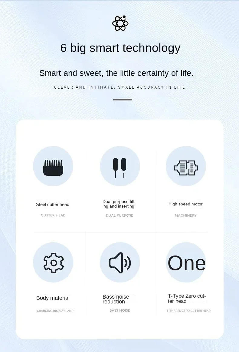 Description Picture 3 of itemProfessional Hair Cutting Machine Rechargeable  Clipper Transparent Electric Hair Trimmers For Men Cordless Hair Cut Machine