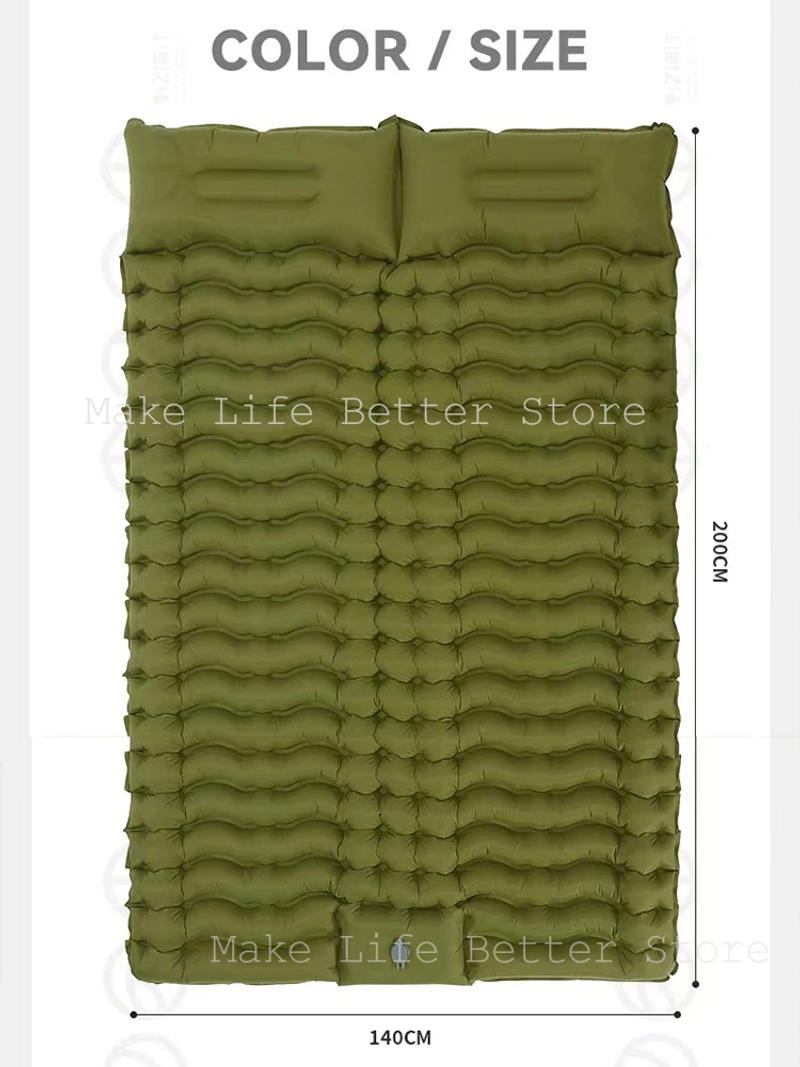Description Picture 3 of itemInflatable Mattress with Built-in Pillow Pump 200x140cm Outdoor Sleeping Bed Vehicle Inflatable Cushion for Car Camping Air Mat