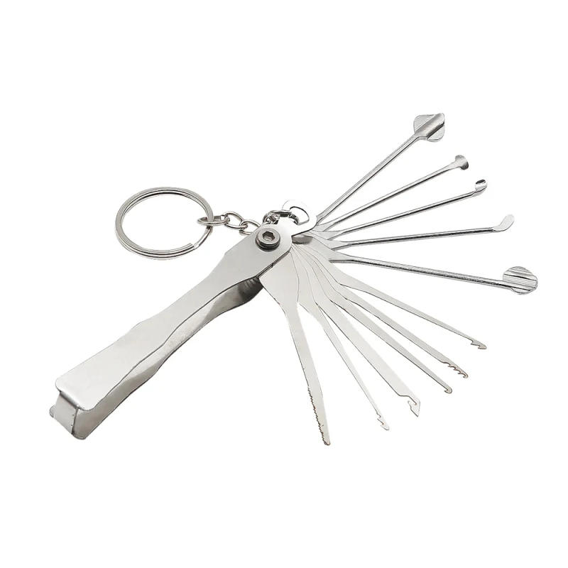 Description Picture 2 of item11 pcs Folding AB Kaba Broken Key Extractor Set Tool For lock Cylinder Repair Professional Locksmith Supplies Hardware Tools