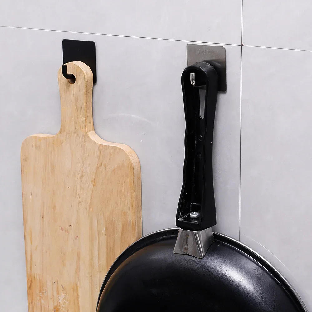 Description Picture 5 of item10/1PCS Stainless Steel Wall Hooks Adhesive No Punching Organizer Hanger Multi-purpose Kitchen Bathroom Storage Hardware Hook