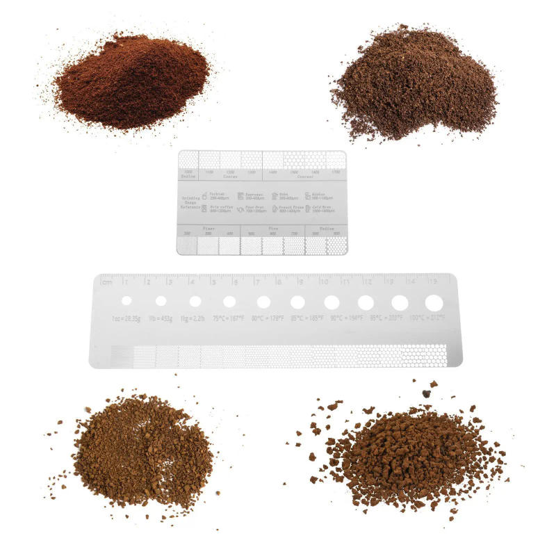 Description Picture 3 of itemCoffee Ground Measuring Rulers, Coffee Ground Comparison Marker Coffee Powder Size Scale for Coffee Maker Home Cafes Bars