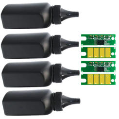 4 Black Refill Toner Powder +4 Chip Compatible for Ricoh Aficio SP150 SP150SU SP150w SP150SUw 150 Printer Laser Toner Cartridge