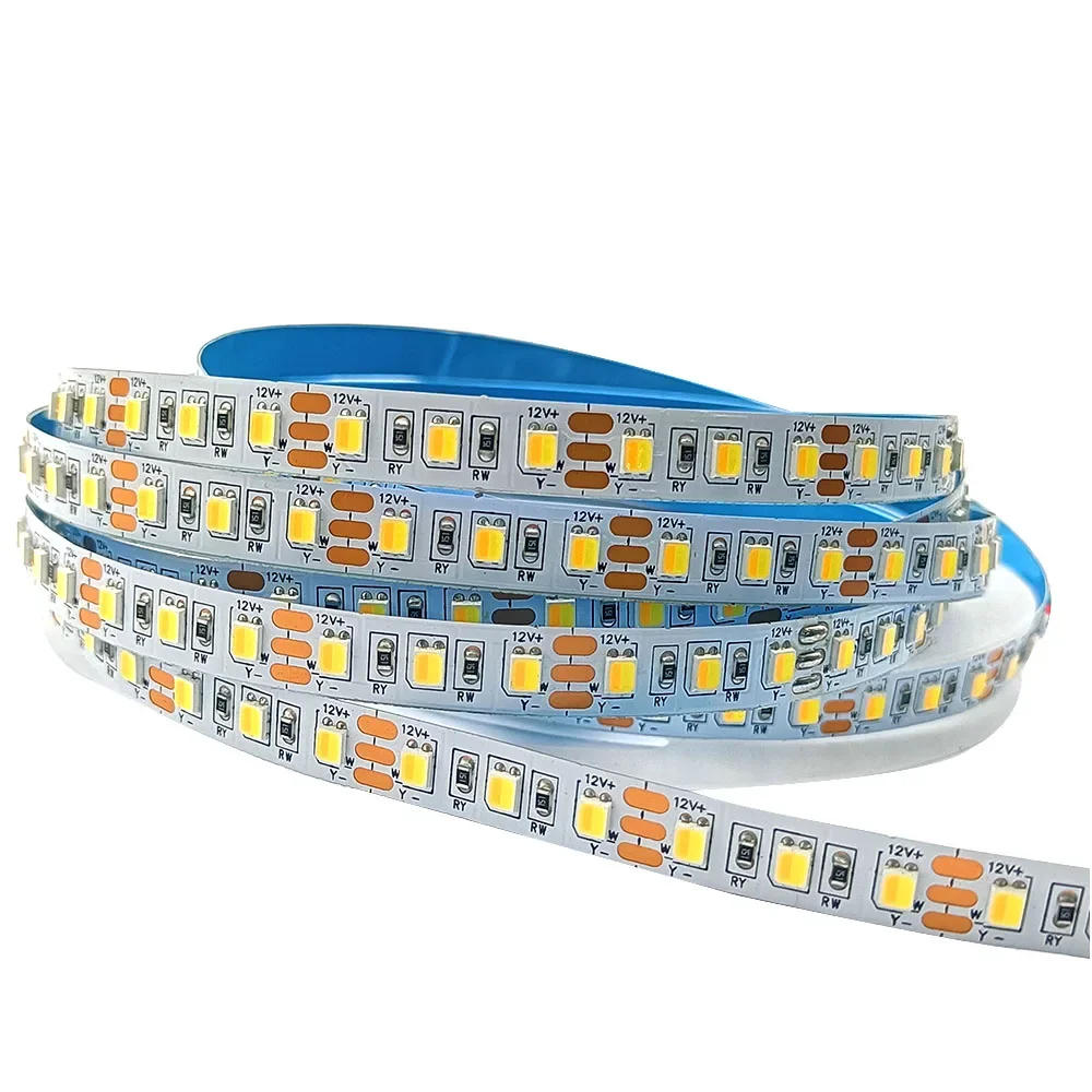 Description Picture 3 of item2835 CCT 2 in 1 LED Strip 10MM 180LED/M Dual Color Warm White & White LED Tape 5V 12V 24V DC led flexible light strip