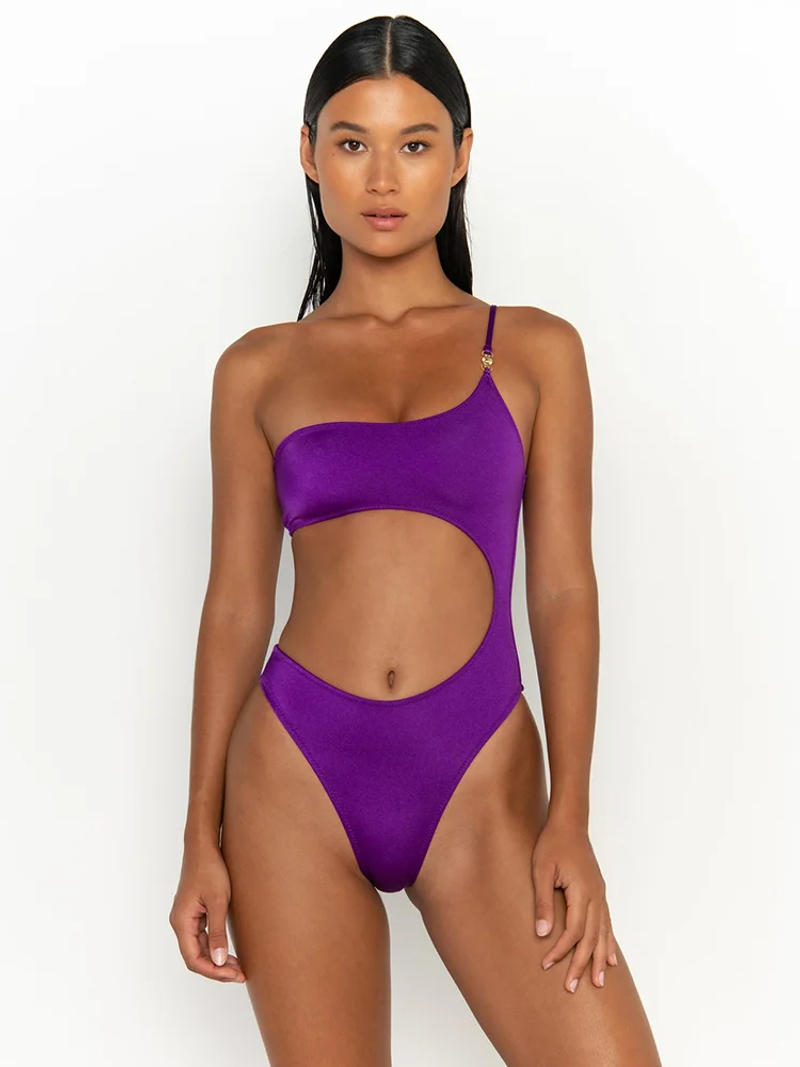 Description Picture 4 of itemCut Out Swimsuits Solid Color One Piece Swimsuit Women'S Swimwear 2023 Bathing Suits Sexy Beachwear Female Bodysuit New Swimsuit