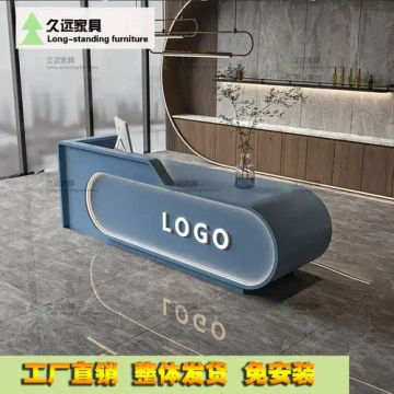 Modern Front Desk Reception Counter Supermarket Cashier Counter Check Out Counter Retail Store Mobili Di Lusso Theater Furniture