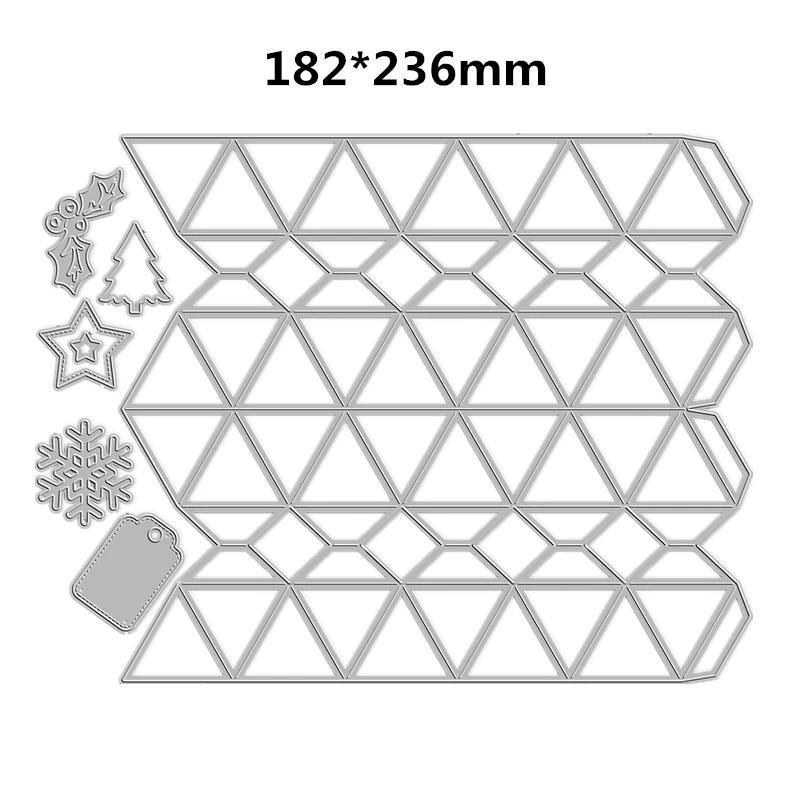 Description Picture 2 of itemNew 2022 The Geo Christmas Crackers Die Set Metal Cutting Dies for Scrapbooking Embossing Frame Card Craft Christmas Crafts