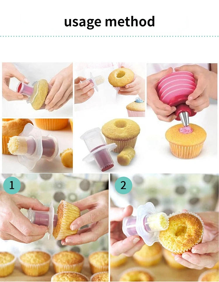 Description Picture 3 of itemCupcake corers plunger cutters pastry hollowers astry corers decor dividers cake fillings miffin cake filling tools