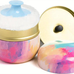 Body Powder Case And Powder Puff With Powder Puff Container Tea Canister Baby Adult Body Talcum Powder Puff Container