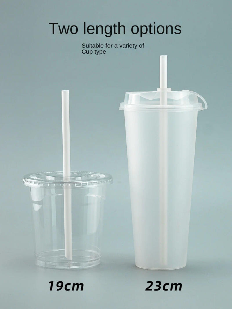 Description Picture 5 of item8mm caliber PLA biodegradable straw disposable environmentally friendly milk tea coffee high temperature resistant hot drink