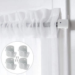 Rod Curtain Closet Pole Brackets Socket End Holder Bracket Shower Towel Support Steel Stainless Window Supports Accessory Cap