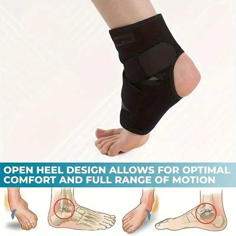 Description Picture 2 of itemAdjustable Ankle Brace Breathable & Comfortable Elastic Ankle Support Sleeve Running Basketball Volleyball Foot Tendon Support