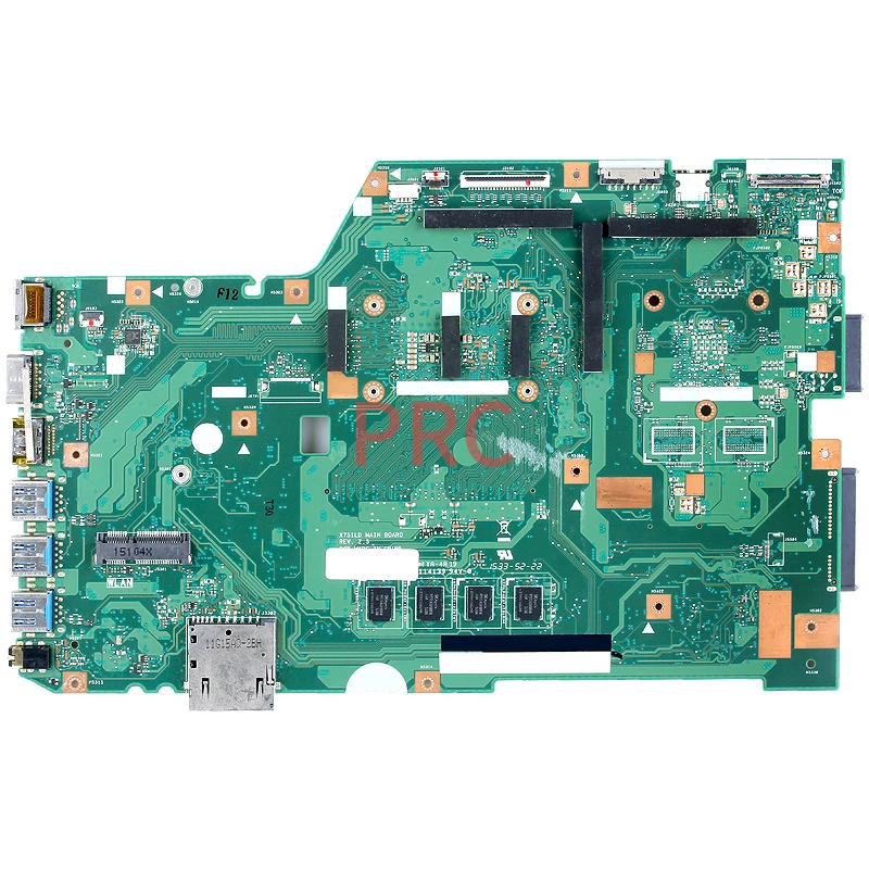 Description Picture 3 of itemREV.2.0 REV.2.3 REV.2.5 For ASUS X751LD Laptop Motherboard I3-4030U I3-5010U I5-5200U RAM 4G 820M 2G Notebook Mainboard