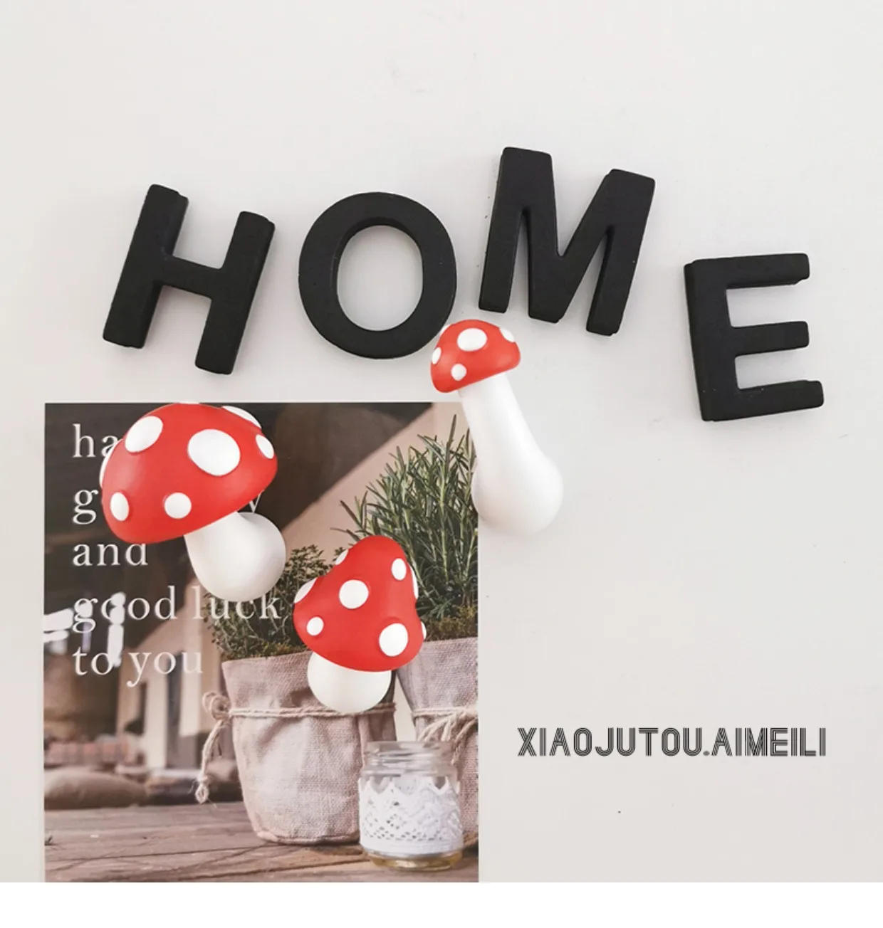 Description Picture 2 of itemCartoon 3D Red Mushroom Refrigerator Magnet Sticker Resin Decoration Fridge Magnetic Sticker Gift Fridge Magnet Home Decor