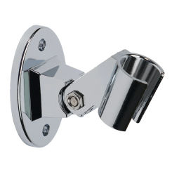 Wall Mount Shower Head Bracket with Adjustable Angles Chrome Finish Convenient for Large and Small Diameter Hose