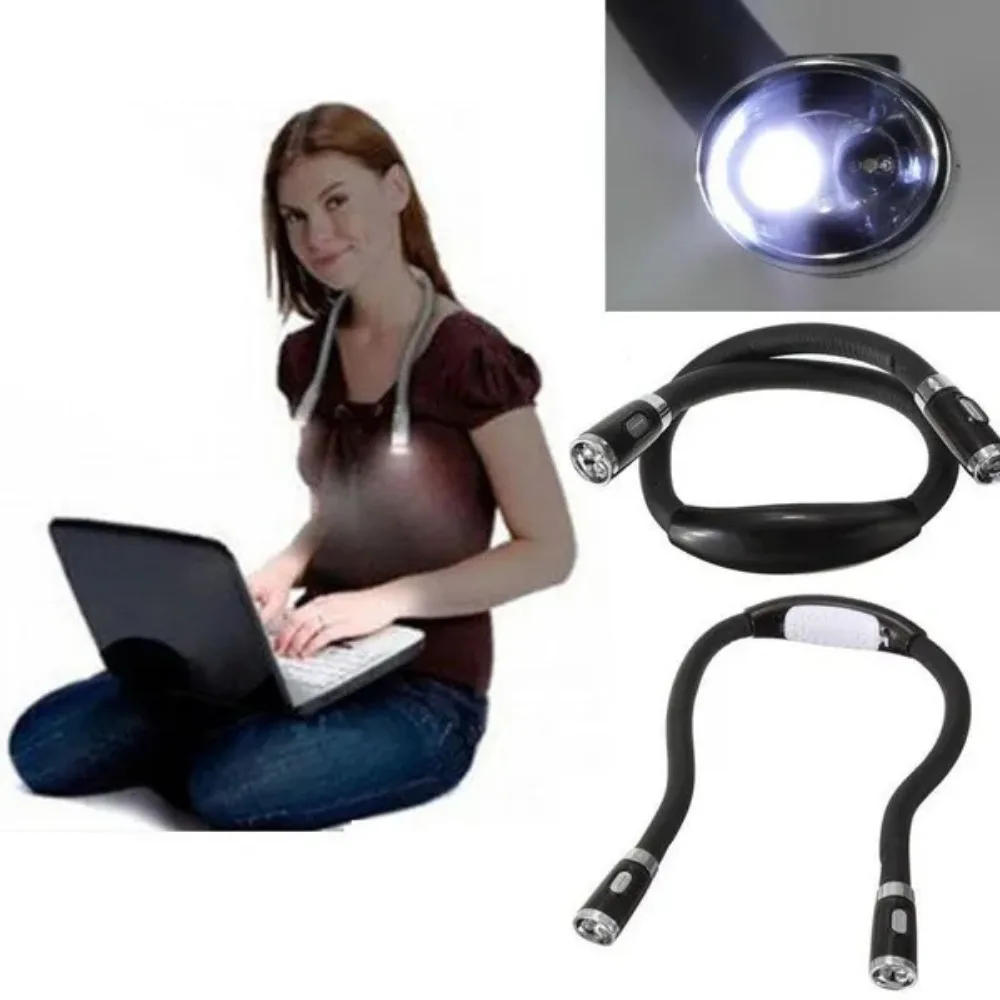 Description Picture 4 of itemBook Light Led Neck Hug Reading Lamp Flexible Handsfree Novelty Led Night Light Flashlight Indoor Outdoor Camping Light