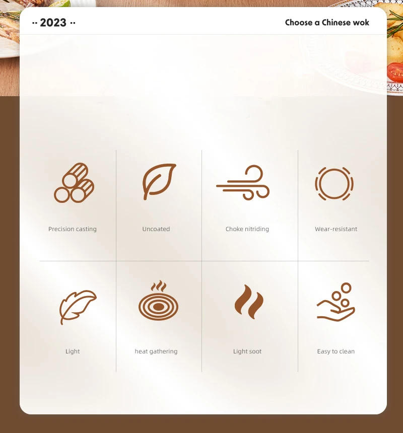 Description Picture 3 of itemGIANXI High-Grade Handmade Iron Pan Without Coating Household Cooking Pots Health Wok Frying Pan Non-stick Frying Pan