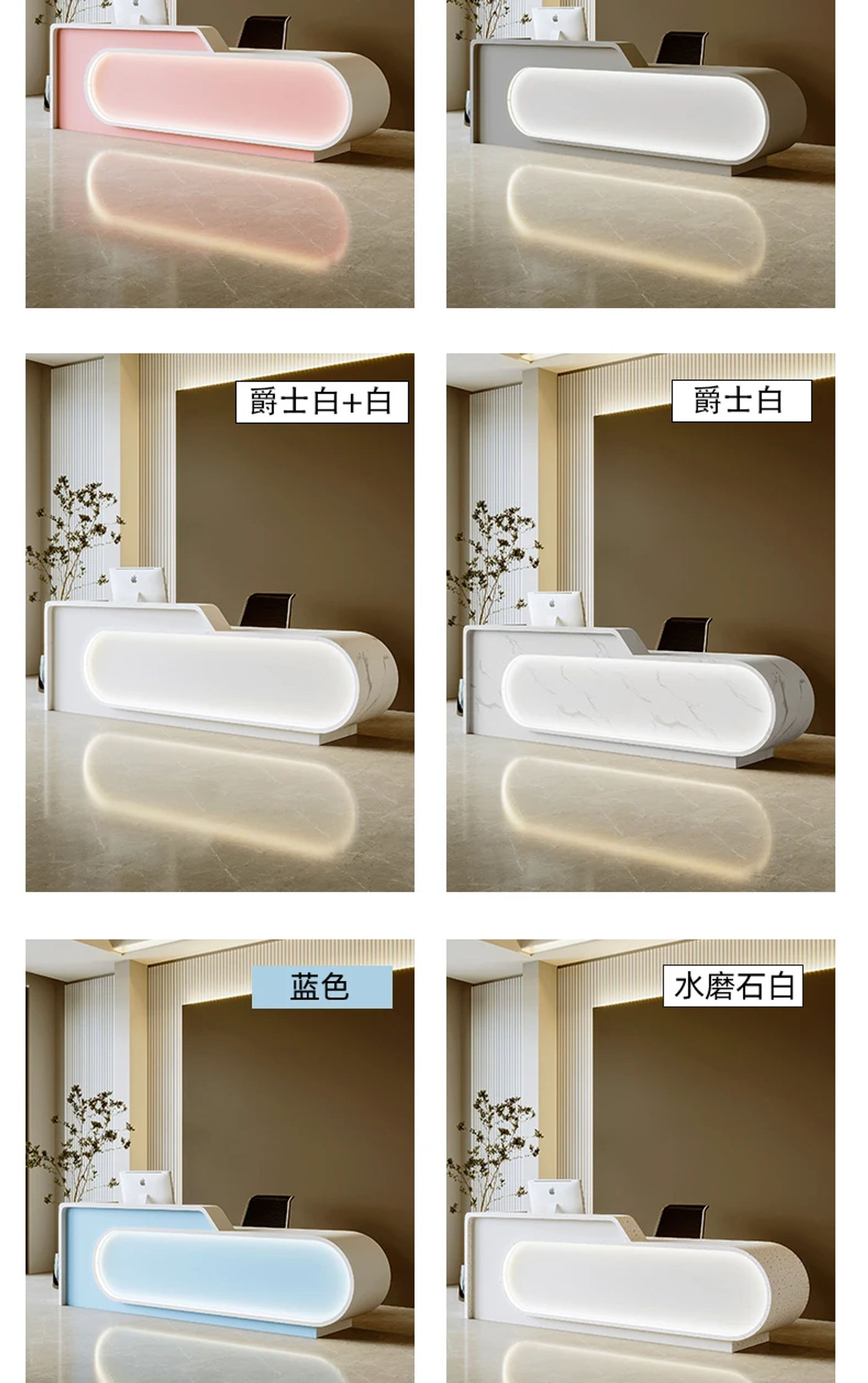 Description Picture 6 of itemWhite Restaurant Tables Front Desk Church Pulpit Modern Office Podium Stand Register Shop Counter Bar Pulpitos Bureau Furniture