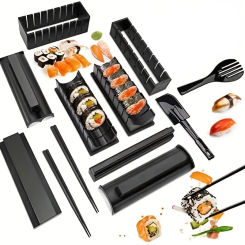 Sushi Making Kit Fun Sushi Rice Roll DIY Tool Set for Beginner DIY Home Sushi Making Tool Multifunctional Plastic Kitchen