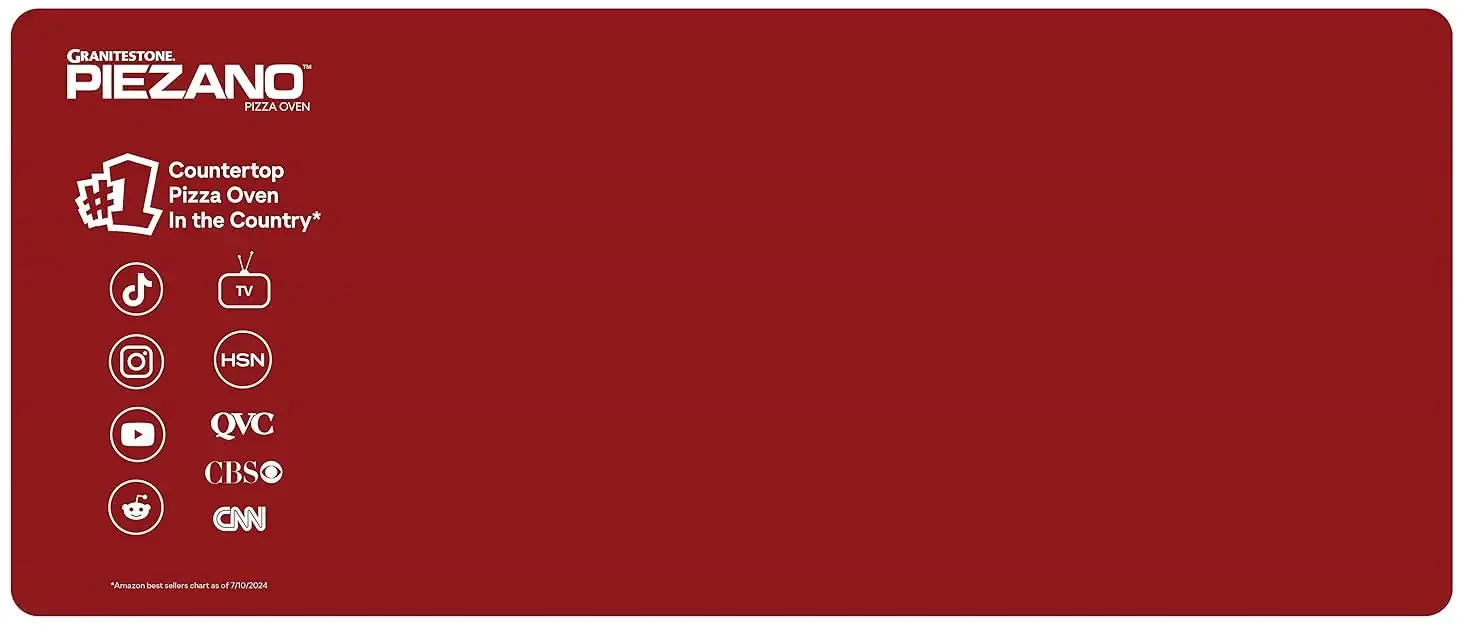 Description Picture 2 of itemCrispy Crust Pizza Oven by Granitestone – Electric Pizza Oven Indoor Portable, 12 Inch Indoor Pizza Oven Countertop, Piz