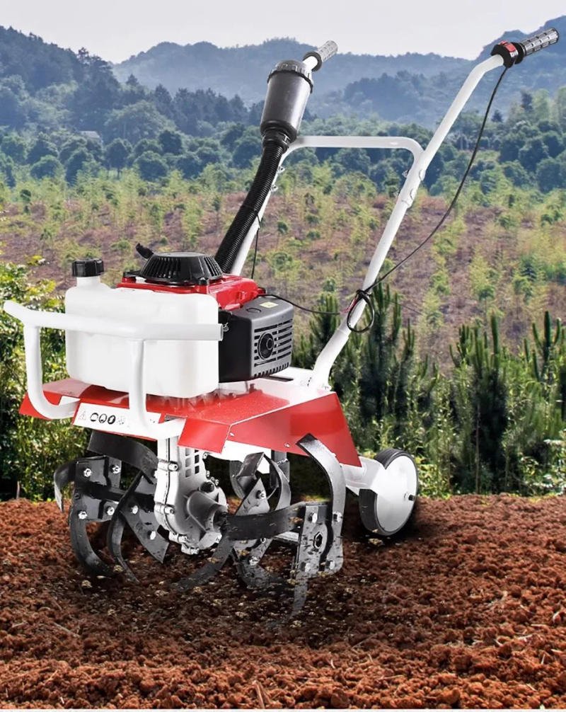 Description Picture 4 of itemGasoline Micro Cultivator Agricultural Garden Tools Gasoline Multi-function Minitype Rotary Tiller Machinery for Far