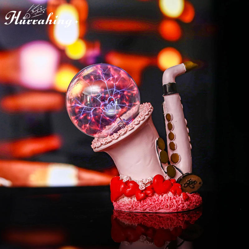 Description Picture 4 of itemViolin & Saxophone Crystal Plasma Light 4 Inch Glass Ball Touch Sensing Science Enlightenment Cool Interior Decoration Ornament