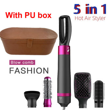 5 in 1 Hair Dryer One-Step Hot Air Brush Hot Air Comb Curling Iron Hair Straightener Styling Tools Household Blow Dryer Brush