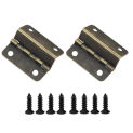 2Pcs Cabinet Door Hinge Luggage Jewelry Boxes Antique Hinges Three-Folding Hinges Home Furniture Decors DropShipping