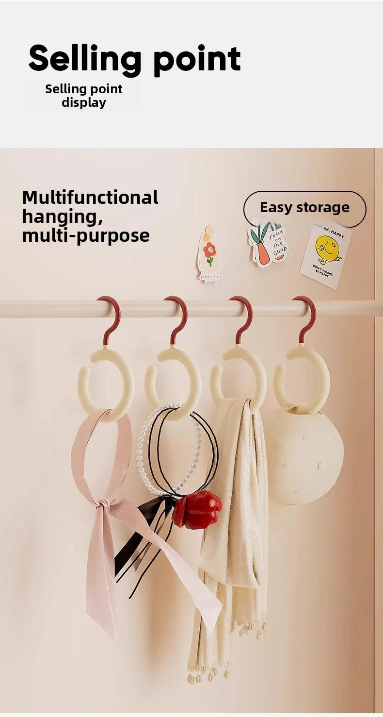 Description Picture 3 of itemHat Storage Clothes Hanger Invisible Luxury Multi-Function Hook Home Use New 2025 Plastic Coat Hanger Nordic Sle Adult Closet