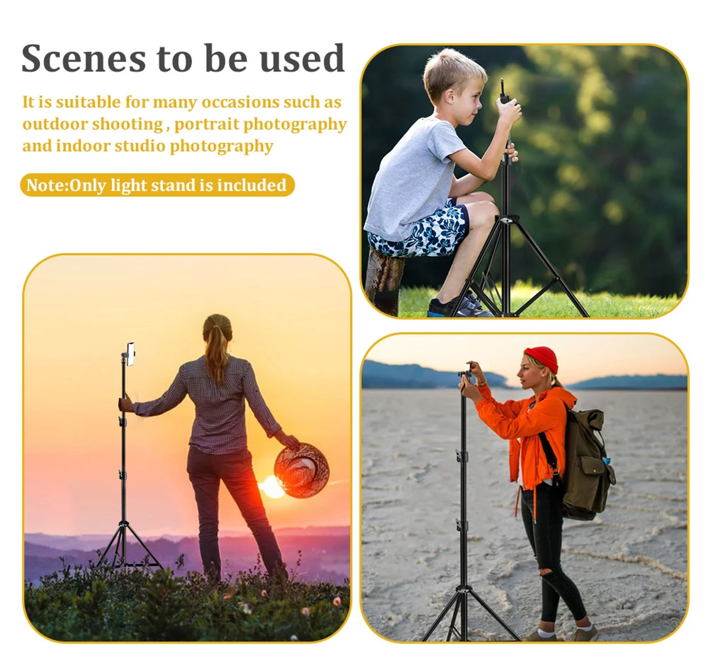 Description Picture 6 of item200CM 170CM 55CM Tripod for Phone Mobile Selfie Stick Light Stand 1/4 Screw Head For Photo Studio Flashes Photographic Softbox