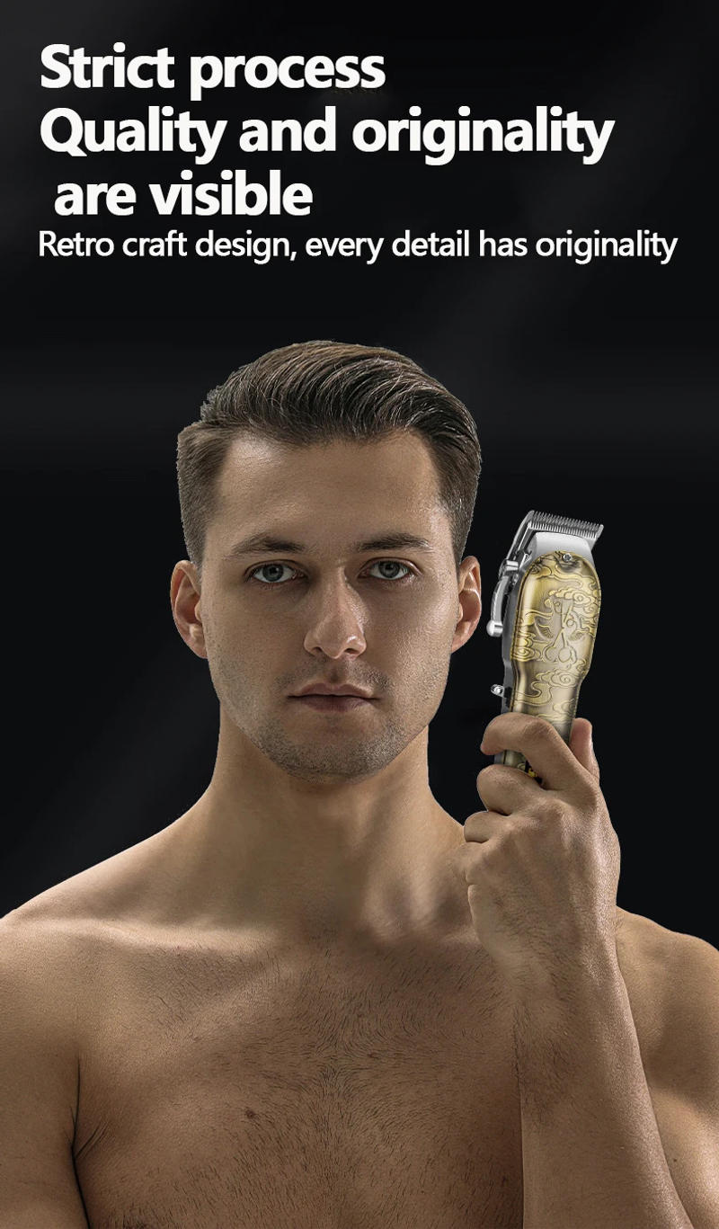 Description Picture 3 of itemPush and Shear Barber Set Professional Electric Oil Head Push and Shear Carving Pusher Razor Nose Hair Device Gift Box Clipper