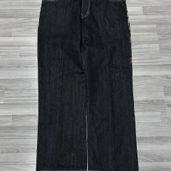 Y2K Vintage Jeans Mens New Harajuku Embroidery Baggy Jeans Gothic Clothing Pants Street Punk Hip Hop Wide Leg Trouser Streetwear