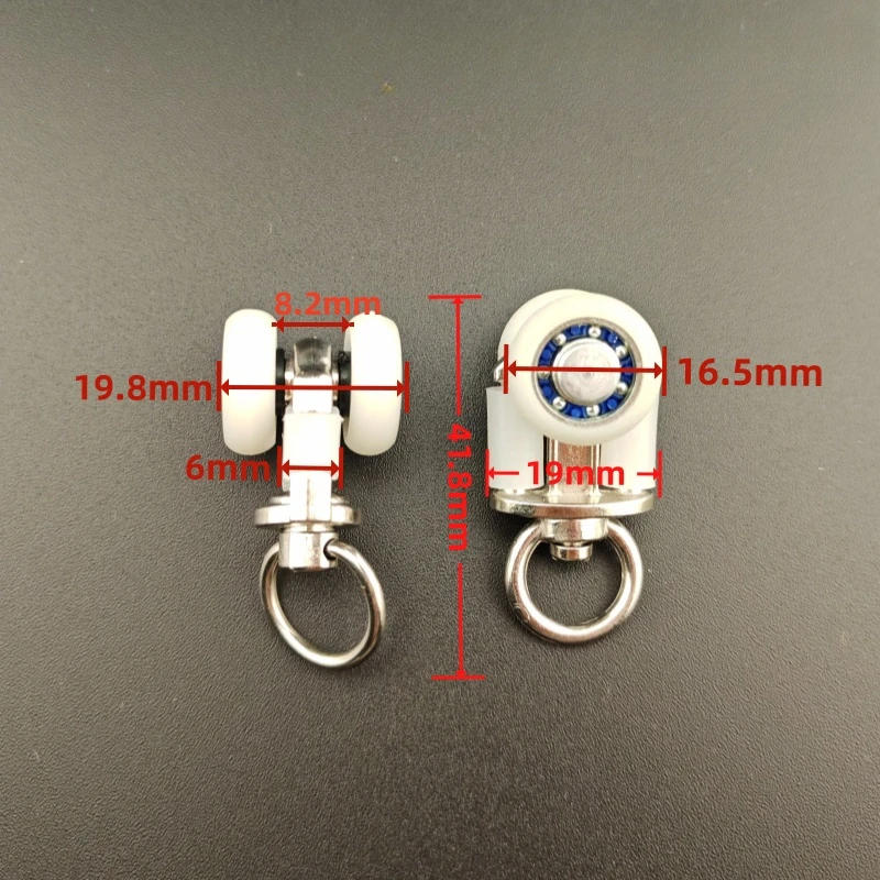 Description Picture 2 of item10pcs Old Style Curtain Track Metal Heavy-duty Pulley Bearing Wheel Guide Rail Accessory Bead Window Decoration Accessories