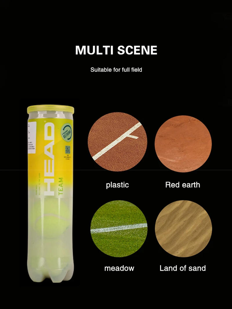 Description Picture 6 of itemHEAD Professional Tennis 4B TEAM 3 Tour X Training Ball T 3B Pro Match Balls High Elasticity Resistant Durable Excesice Tennis