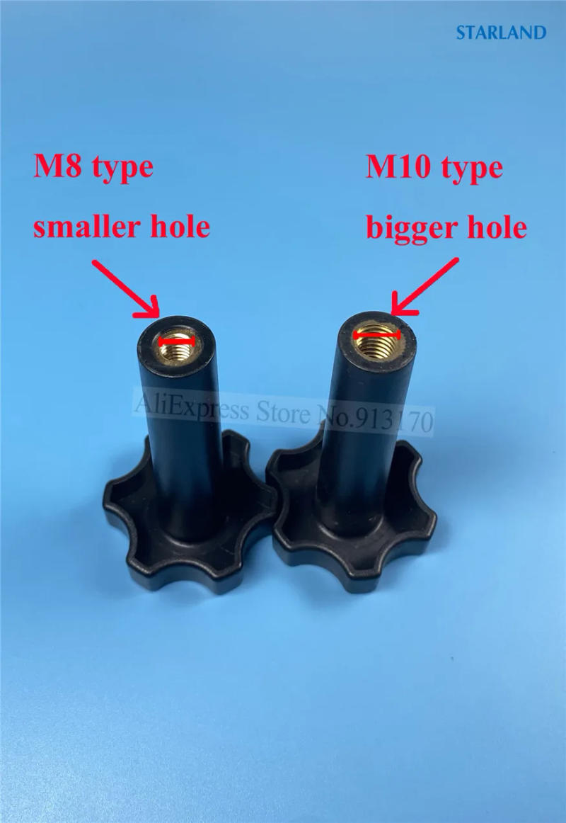 Description Picture 6 of item2 Long + 2 Short Clamping Nuts New Parts Flower Form Knob Screw Nuts Accessories Of Ice Cream Makers Soft Serve Machines