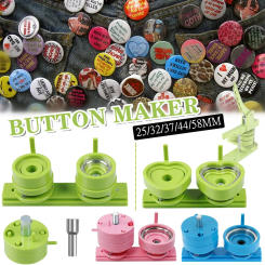 Badge Button Maker Mold 25-58MM Interchangeable Die Mold Badge Punching Die Round Button Mold, Button Making Press Machine Mould