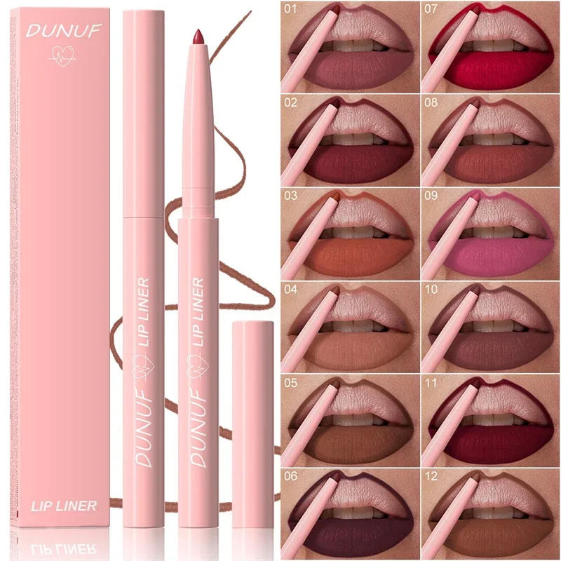 Description Picture 4 of itemWaterproof Matte Lipliner Pencil Red Contour Tint Lipstick Long Lasting Non-stick Cup Moisturising Lips Makeup 12 Colors
