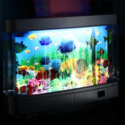 LED Artificial Aquarium Night Light Tropical Fish Sensory Aquarium Lamp Fake Aquarium Decorative Lamp Gift for Kids