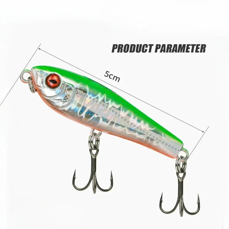 Description Picture 2 of itemFloating Pencil Fishing Lure Top Water Dogs Hard Lures Baits Wobbler Artificial Hard Bait Fishing Tackle Molde Pesca Plomo 고멕서스