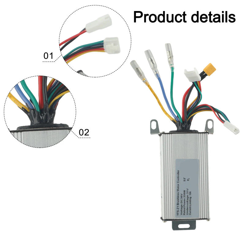 Description Picture 4 of item36V 350W 15A Brushless Controller For Electric Bike/Trycycle/E-Scooter Motor Controller Dashboard Accelerator Replacement Parts