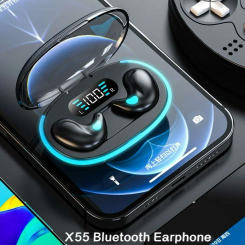 Sleeping Earbuds Wireless Mini Headphones For Work TWS Bluetooth Earphones Stereo Hidden Headset with Mic HD Call Waterproof X55
