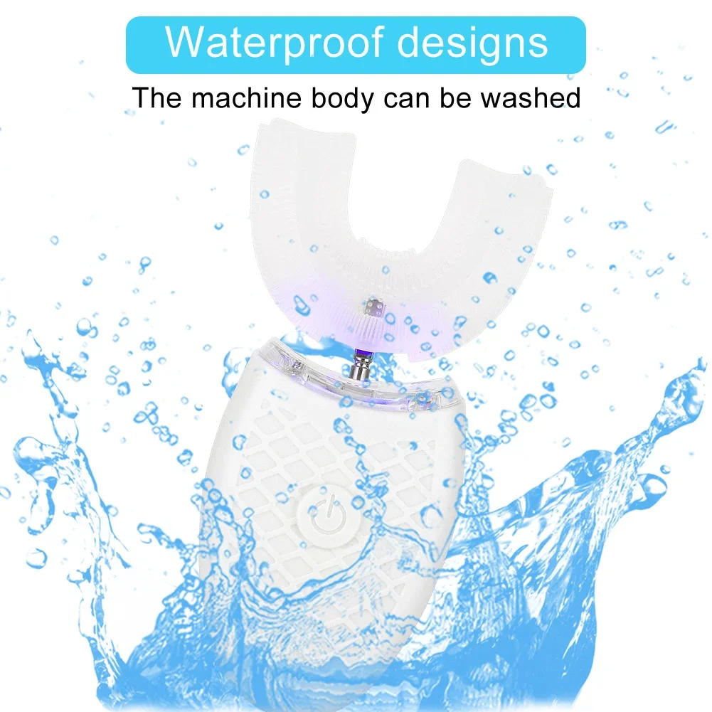 Description Picture 5 of itemU-Shaped Adult Ultrasonic Electric Toothbrush With USB Charging Holder 360 Degrees Smart Automatic Sonic Tooth Whitening Device