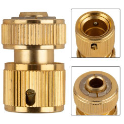 Watering Equipment 1/2" Garden Brass Hose Watering Water Quick Coupling For Hose Pipe Connector Tap Adaptor Fitting Rmosis 1pc